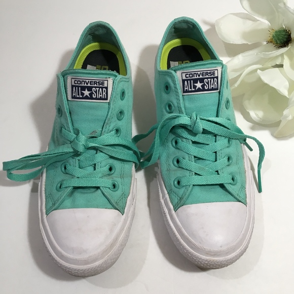 converse with lunarlon mint green